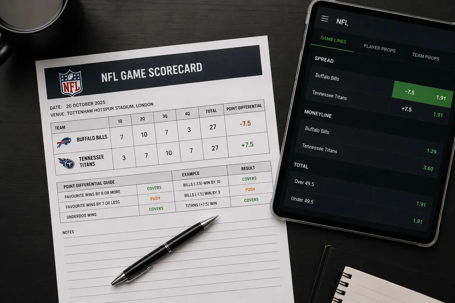 NFL handicap betting interface showing European and Asian handicap options